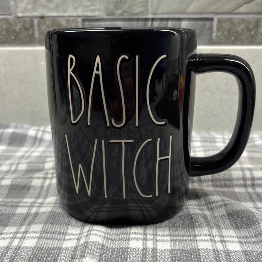 Rae Dunn “Basic Witch” Black and White Mug